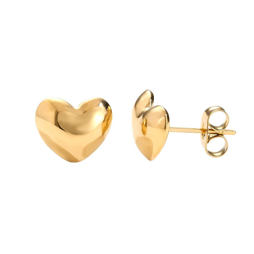 10mm Sweet Heart Edelstahl Ohrstecker