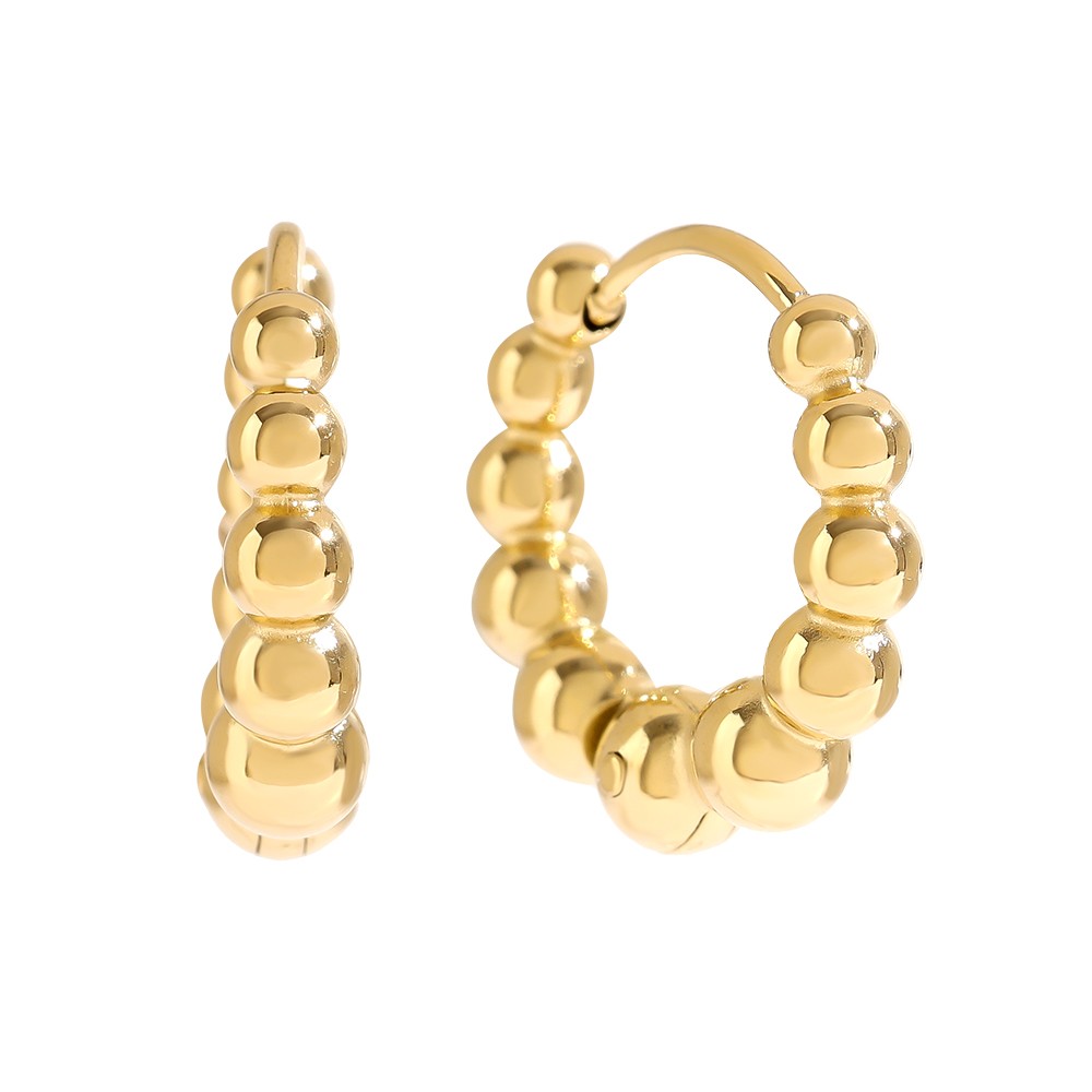 10mm Dots Cycle Edelstahl Ohrringe