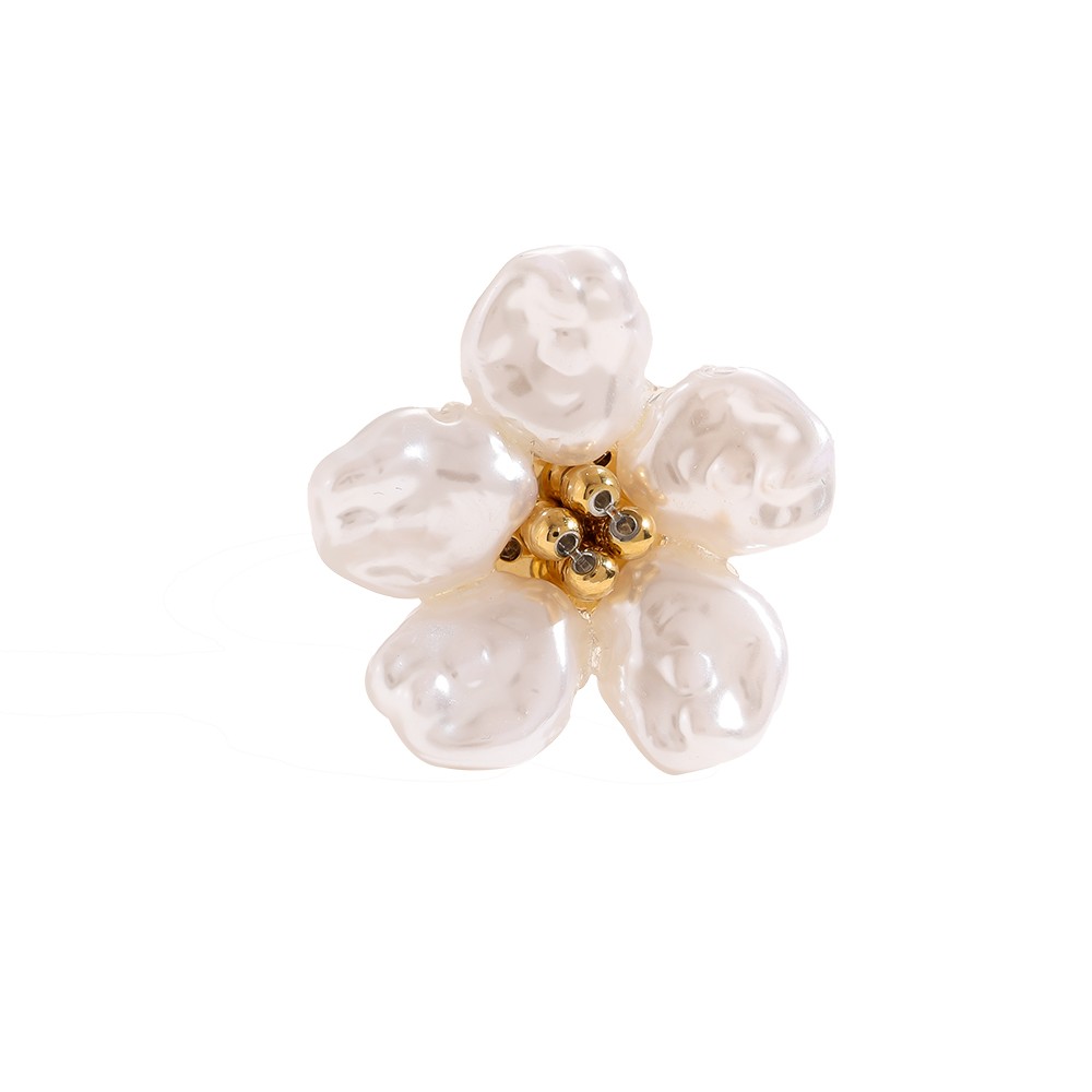 Pearl Flower Edelstahl Ring