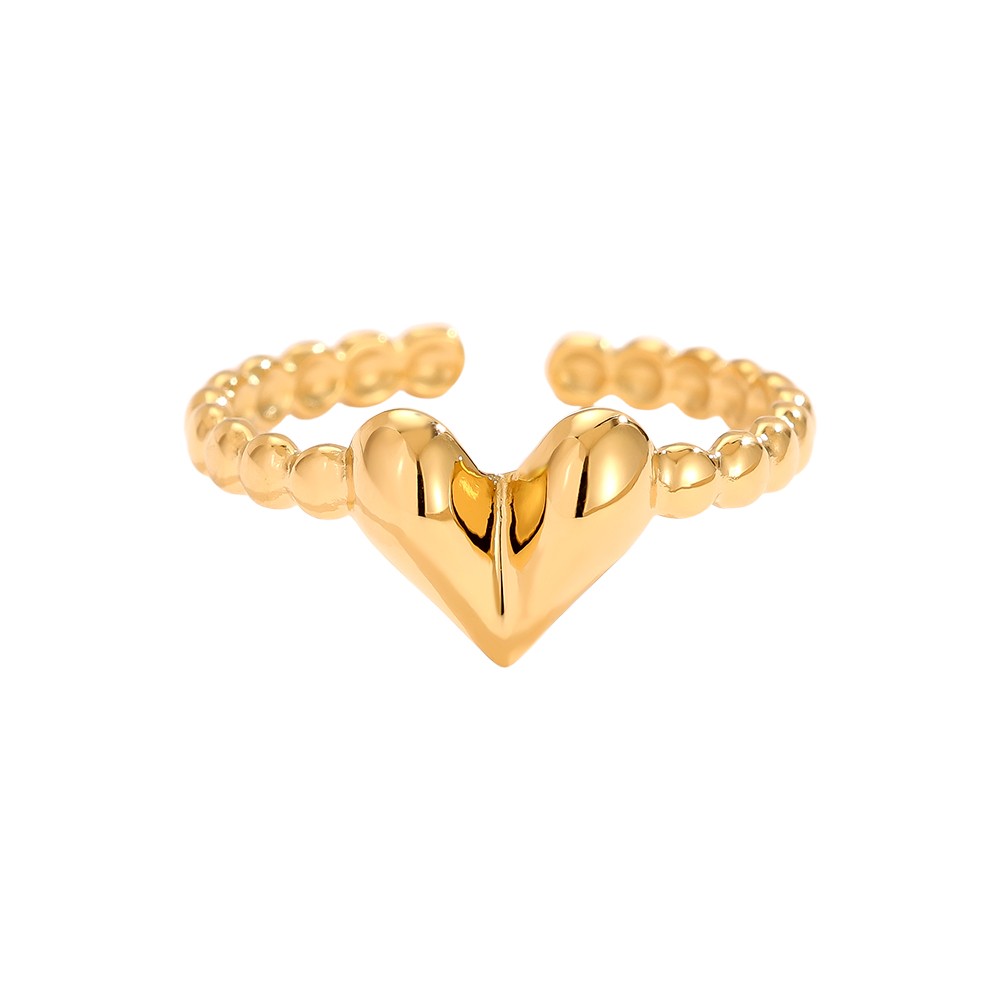 Fine Heart Edelstahl Ring
