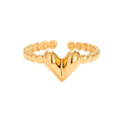 Fine Heart Edelstahl Ring